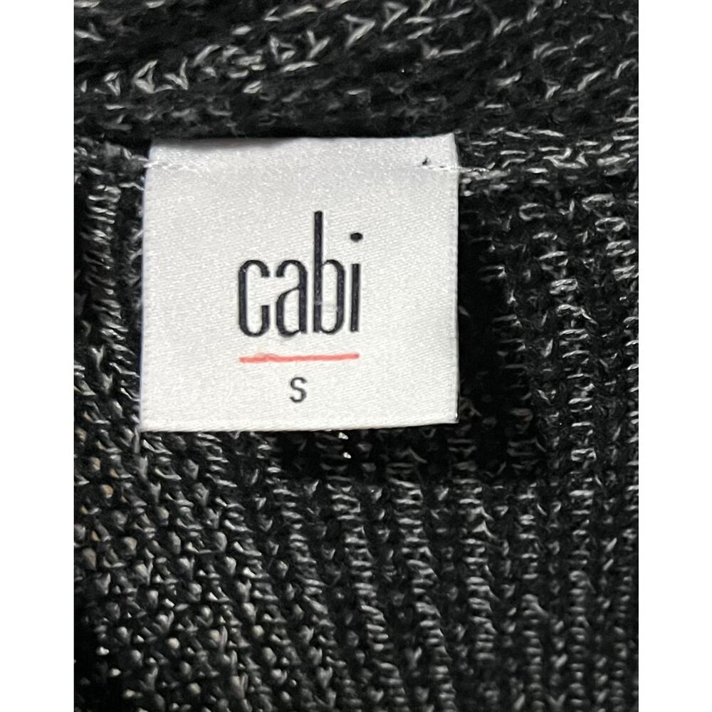 Cabi Cloak Black Marled Knit Longline Duster Cardigan Sweater Small Style #3530 - Picture 8 of 9